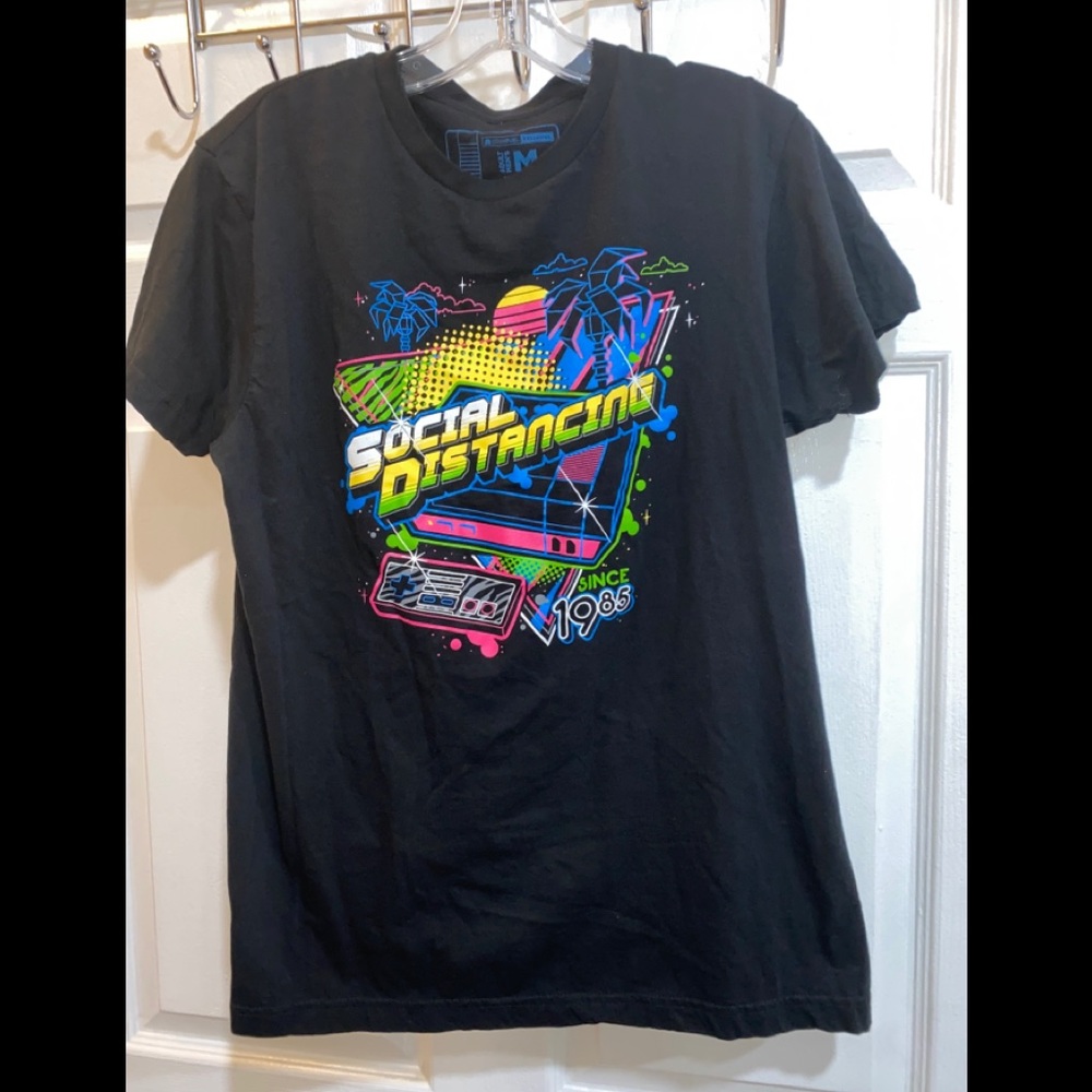Social Distancing Since 1985 Adult Men's T-Shirt Size M